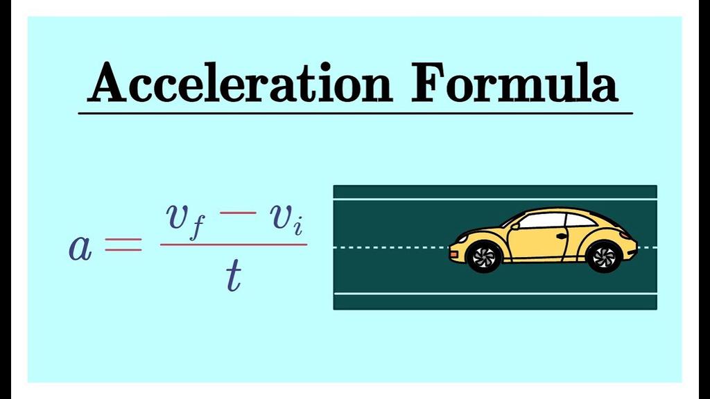 'Video thumbnail for Acceleration Formula with Velocity and Time'